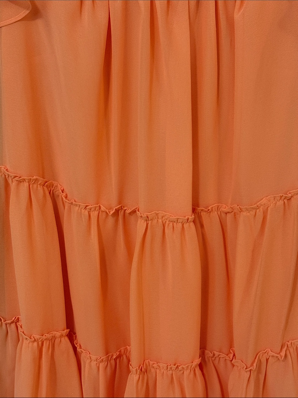 Orange Ruffled Tiered Dress - Picture 4 of 5